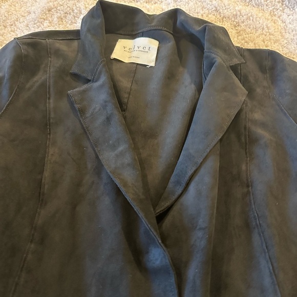 Velvet by Graham & Spencer Black Blazer Tailored Suit Jacket M - Picture 2 of 6